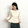 森柔|森马针织衫女冬季花边刺绣紧身2025新款少女感显瘦套头毛衫 商品缩略图2