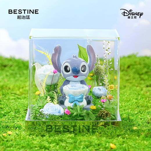 VBEINGS花语 史迪奇甜酷奇遇花园系列 永生花礼盒史迪奇摆件花束结婚生日七夕礼物 商品图2