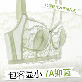 花藤月影 文胸(VIP)【大胸显小 7A抑菌】轻薄聚拢收副乳调整型薄款蕾丝文胸