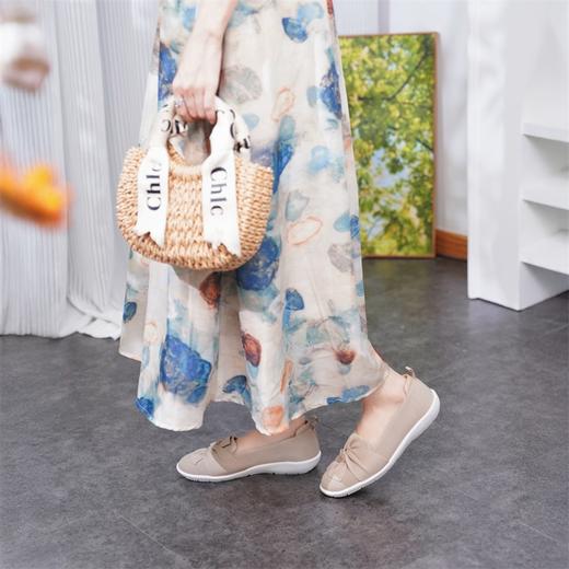 REREJOY 蝴蝶结轻便舒适一脚蹬飞织乐福鞋 商品图1