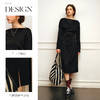 OLrain欧芮儿2025新款女秋季气质一字领不规则黑色卫衣半裙两件套 商品缩略图1