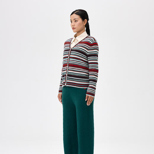 西藏羊绒藏式条纹开衫  SJF96W338N 商品图4