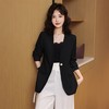 小西装外套时尚V领显瘦简单大秋新款韩版休闲西服上衣HBLJRA760 商品缩略图4