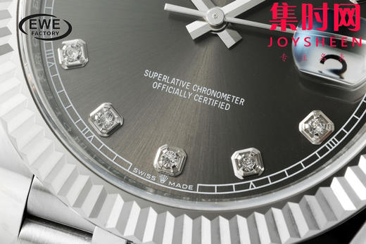 劳力士EWE日志型41系列 男士腕表 灰盘钻面
机芯：搭载改Cal.3235 商品图4