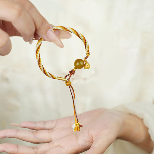【普陀山】五行单珠-土 | 土安 · 定运珠 师傅手工绳编手串 商品图2