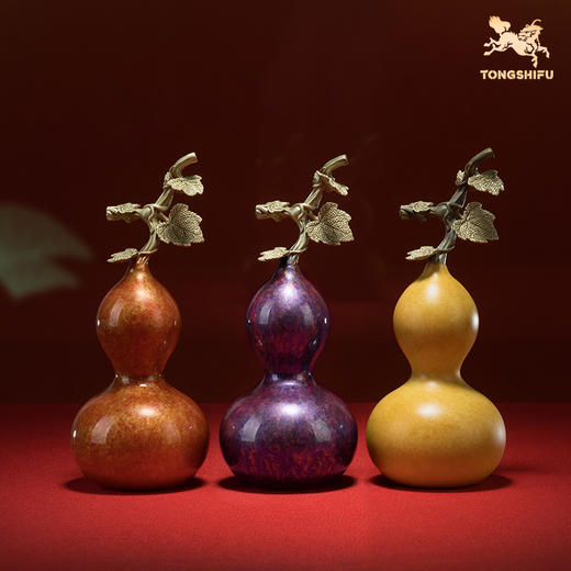 铜师傅《福禄》客厅桌面铜葫芦摆件 家居装饰乔迁礼物 商品图0