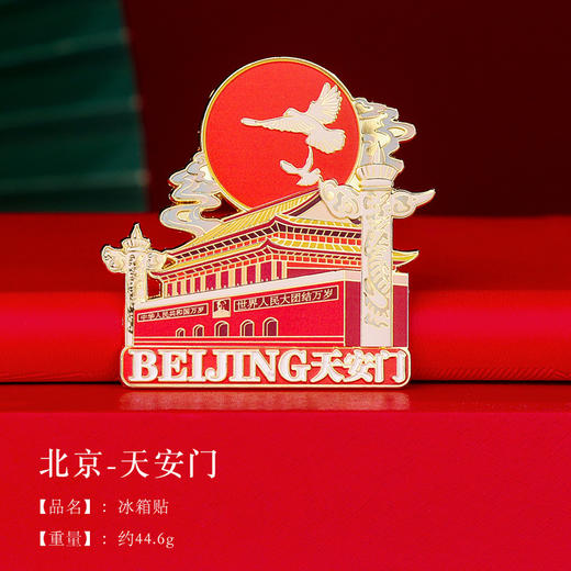 【2025年国庆阅兵主题冰箱贴】建国76周年中国地图天安门阅兵流沙冰箱贴开瓶器少先队 商品图12