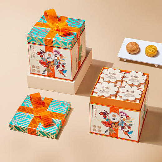 鲜品屋中秋节月饼礼盒高档新式健康流心月饼送礼蛋黄莲蓉礼品 鲜品萃礼1130g 商品图8