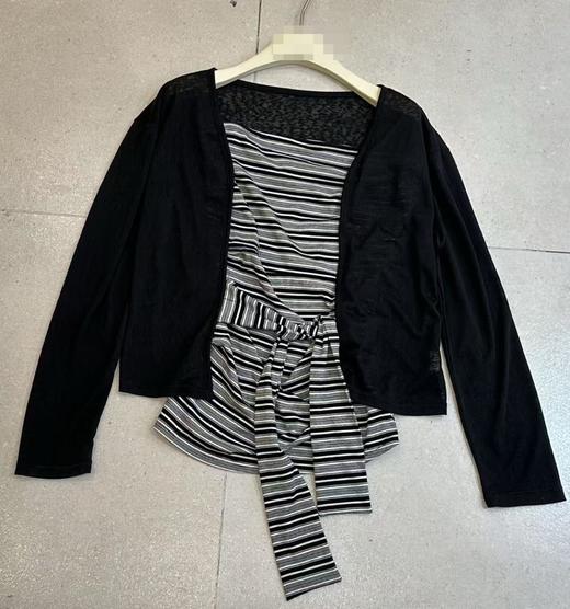 【门店同款】ENJOY秋季条纹绑带抹胸两件套 163993289 商品图0