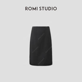 ROMI STUDIO"法式优雅"双层无痕侧拉链直筒A字半身裙RWCAXU4863