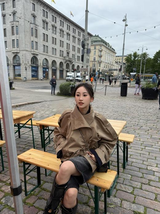 Acne studi*s 25Fw早秋新款 老钱复古风短款夹克风衣外套（ZY*MM） 商品图3