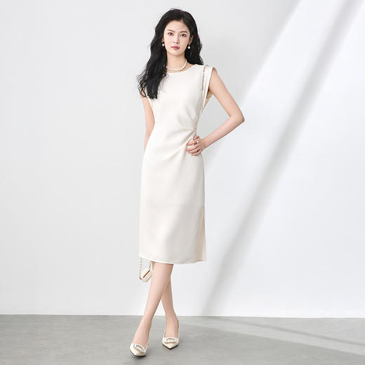 轻熟风知性优雅名媛，气质镶钻飞袖修身轻礼服WLZD2506207 商品图2