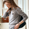 欧芮儿法式灰色针织开衫女小外套秋季2025年新款爱心章仔气质上衣 商品缩略图2