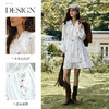 OLrain欧芮儿2025新款女秋季绣花白色法式度假连衣裙流苏绑带长裙 商品缩略图1