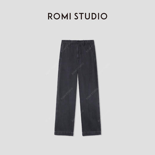 ROMI STUDIO“复古丹宁”棉麻混纺酵洗竹节肌理感牛仔裤 RWCSXD1966 商品图0