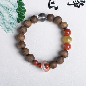 xy0561沉香+蜜蜡南红转运手串