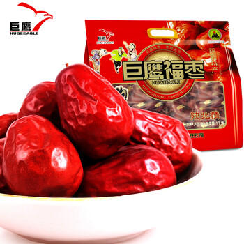 巨鹰 陕北狗头枣2斤 手提礼袋装陕西特产陕北大红枣蜜饯休闲零食 /休闲食品 /蜜饯果干 /枣 商品图6