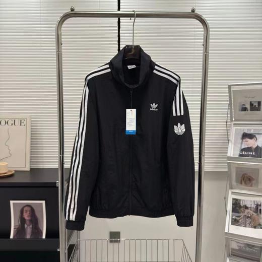 D082127条纹Logo宽松网格内衬立领运动夹克外套 商品图12