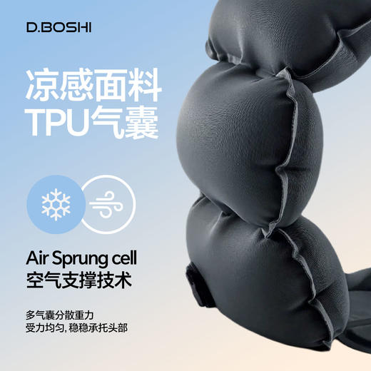 顶博士口袋充气U型枕·遮光降噪眼罩套装 | 颈椎舒适，巴掌大，好收纳，随身便携，旅途轻松睡 商品图4