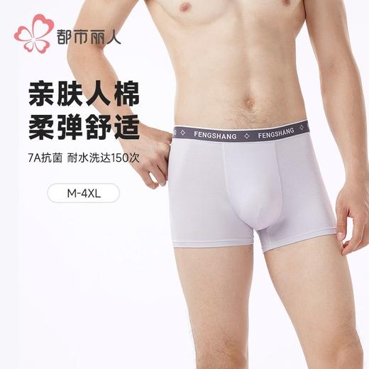 都市丽人内裤男士内裤40S人棉内裤明筋平角内裤男内裤FKHG05 商品图0
