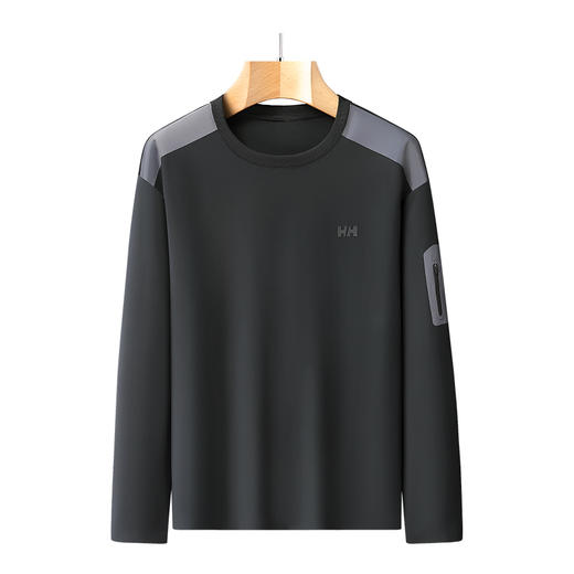 【DX】大依优型大码男装秋季新款圆领卫衣宽松加肥加大码胖子时尚休闲圆领长袖T恤 商品图3