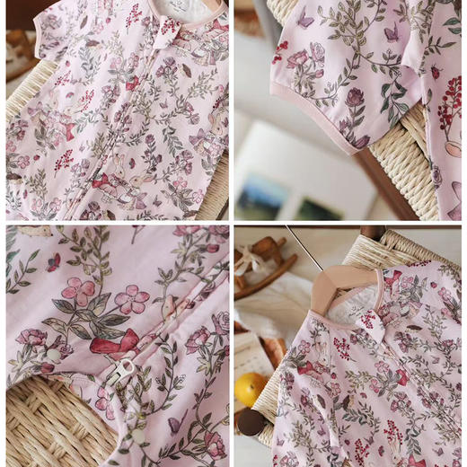 【云优选】BabyStormi竹纤维双层纱七分袖睡袋男女童柔软分腿薄款防踢被 1岁+（适合室温24-26度）（周六日不发货） 商品图7