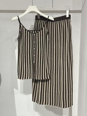 【门店同款】ENJOY秋季黑标条纹针织套装 164543618