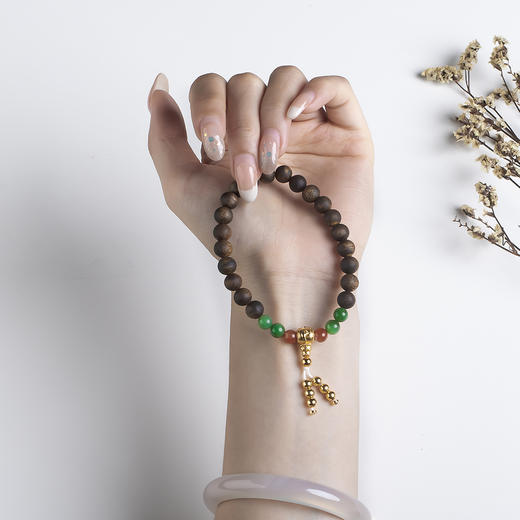 xy0562沉香+碧玉南红手串 商品图7