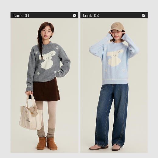 笛莎Deesha青少年女童毛衣2025冬季女童彩色毛衣 商品图2