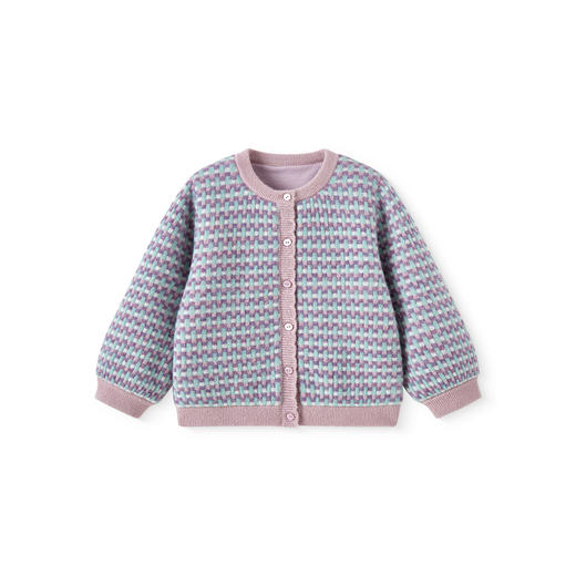 【商场同款】英氏儿童毛衣外套针织衫秋冬保暖防寒优雅复古新款 商品图4