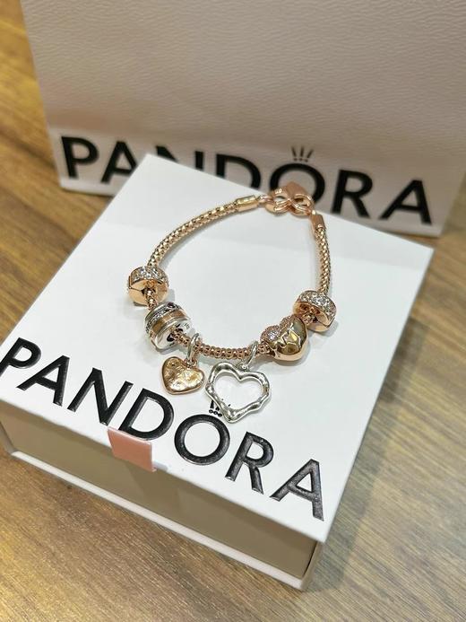 G379潘多拉热爱手链套装玫瑰金色爱心精致个性七夕礼物 商品图0