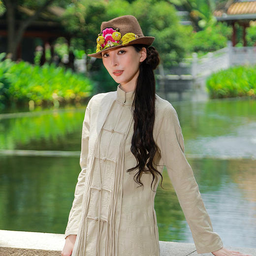 【杨丽萍老师同款新品】庆云香绣花手工礼帽 | 现货加急发 商品图2