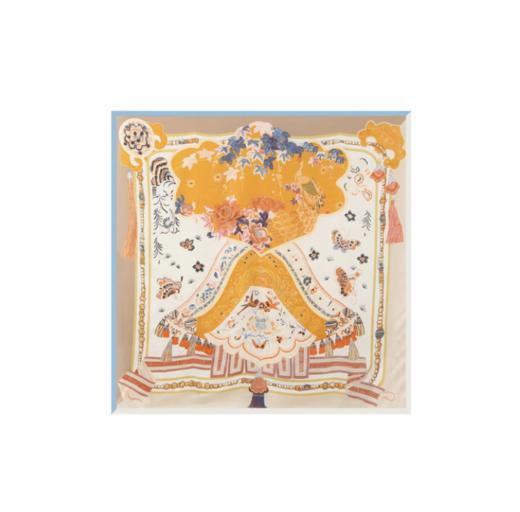 金三塔印花真丝丝巾送妈妈长辈高档礼盒包装实用女士丝绸大方巾披肩围巾 商品图1