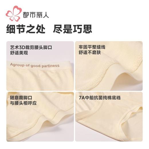 都市丽人内裤女士内裤人棉内裤女士平角内裤女内裤LKH5V5 商品图8