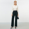 EITIE爱特爱秋季新款时尚高腰直筒显瘦黑色简约干练休闲裤7905607 商品缩略图1