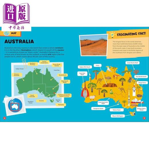 预售 【中商原版】DK超阅者 澳大利亚 DK Super World Australia 英文原版 儿童百科 地理历史科普读物 寓教于乐 进口童书 7岁以上 商品图1