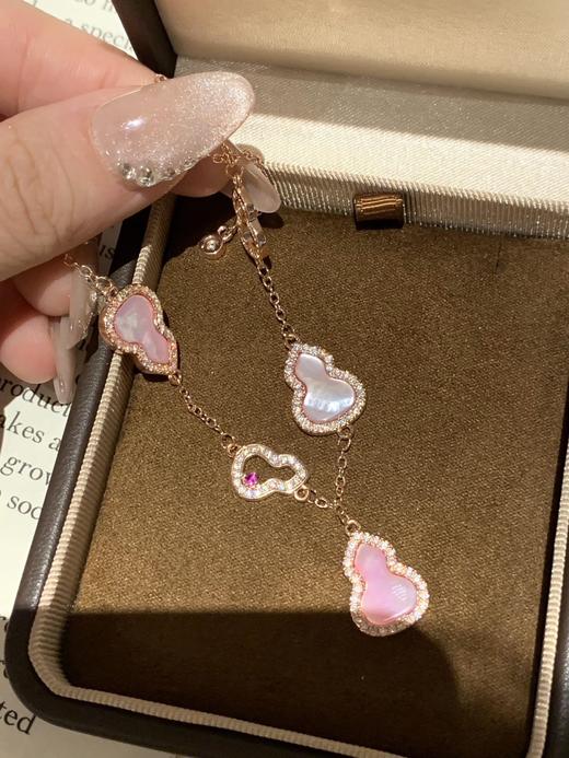 Qeel粉葫芦项链/耳钉/戒指/手链 商品图9