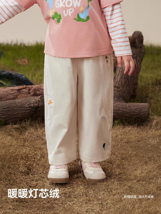 贝肽斯儿童裤子2025秋季新款男女童休闲运动裤宝宝秋装灯芯绒长裤 商品图1