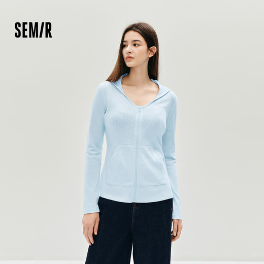 森马外套女秋肌理修身连帽夹克2025新款ins潮小心机气质温柔上衣 商品图1