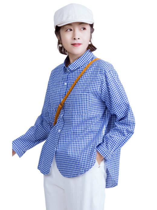 格子长袖衬衫 商品图0