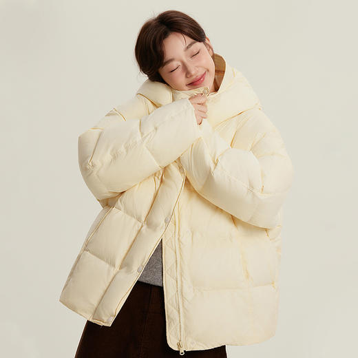 笛莎Deesha青少年女童羽绒服2025冬季女童多彩连帽泡芙羽绒服 商品图1