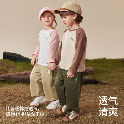 【孕味秒杀专属】贝肽斯儿童裤子2025秋季新纯棉透气宽松男女宝宝秋装休闲运动长裤 商品图2