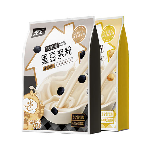 龙王家庭装豆浆粉 630g/袋 黑豆/黄豆浆 商品图5