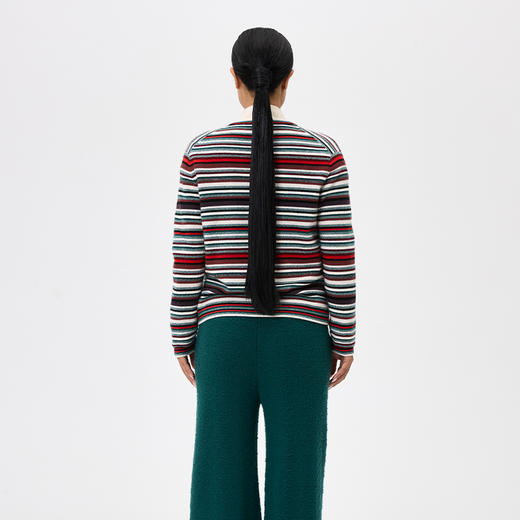 西藏羊绒藏式条纹开衫  SJF96W338N 商品图6