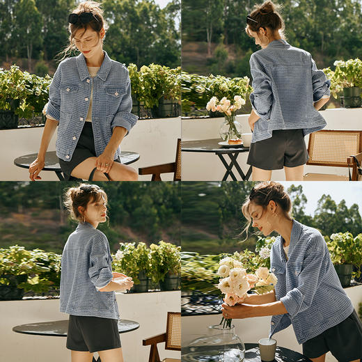 OLrain欧芮儿小香风牛仔短外套女秋季2025年新款宽松重工提花上衣 商品图1