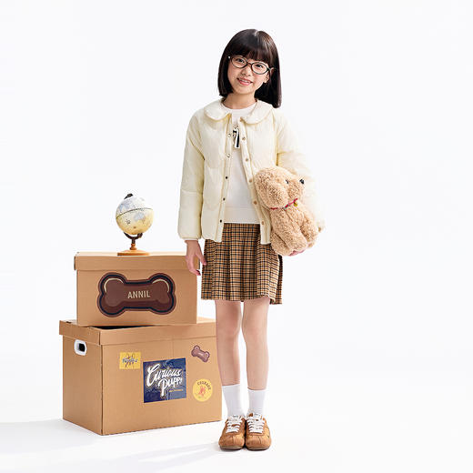 【实体店同款】女童短款羽绒服冬季新款安奈儿童装AG545458 商品图3