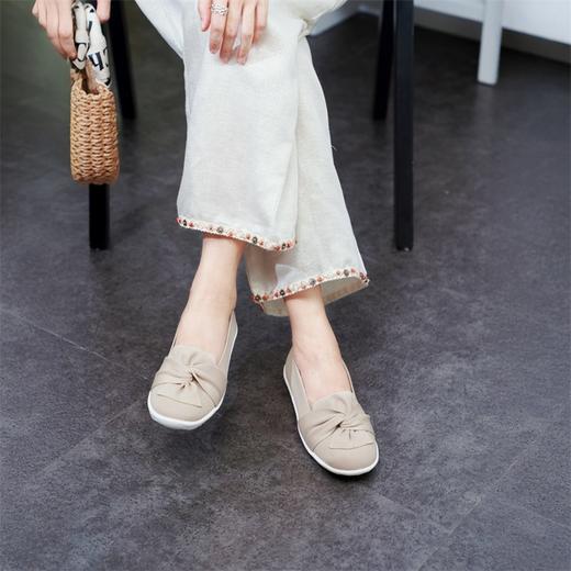 REREJOY 蝴蝶结轻便舒适一脚蹬飞织乐福鞋 商品图9