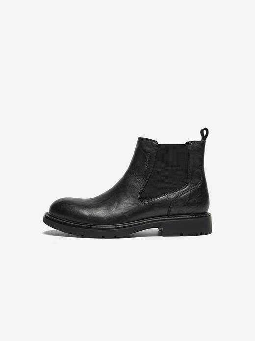 【云粉节】【拔佳】BF楼Bata切尔西靴男2025冬款英伦风牛皮粗跟短筒靴29692DD5   吊牌价1359    活动价799 商品图1