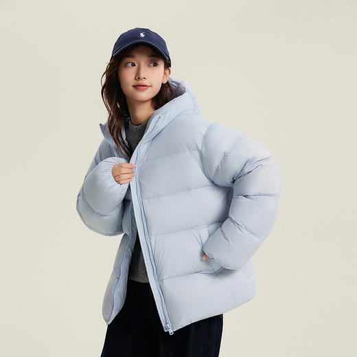 笛莎Deesha青少年女童羽绒服2025冬季女童短款云朵帽泡芙羽绒服 商品图1