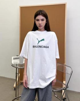 巴黎世家25ss彪马联名字母印花T恤（DY）